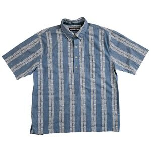 Reyn Spooner (Men's XL) Hawaiian Traditional Aloha Shirt Tiki Pullover Striped